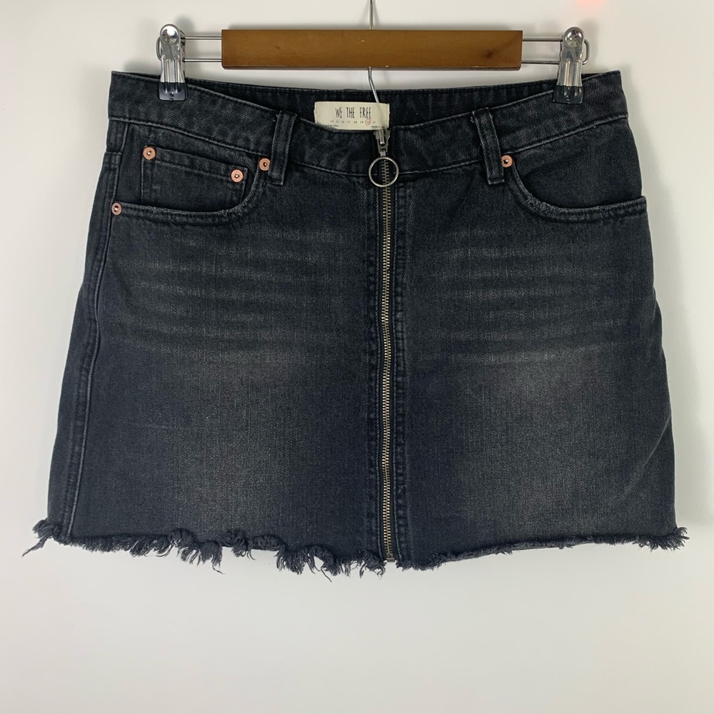 we the free charcoal aline skirt 🌒